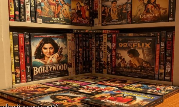 9xflix Bollywood movies website showing film thumbnails and download options