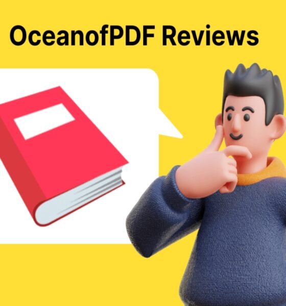 oceanofpdf logo with digital books flying from a laptop screen